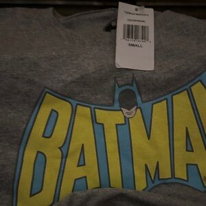 Batman Gray Tee with Blue and Yellow Logo